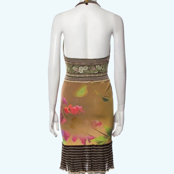 Class Roberto Cavalli Multicolor Floral Halter Dress XXS - Picture 6 of 11